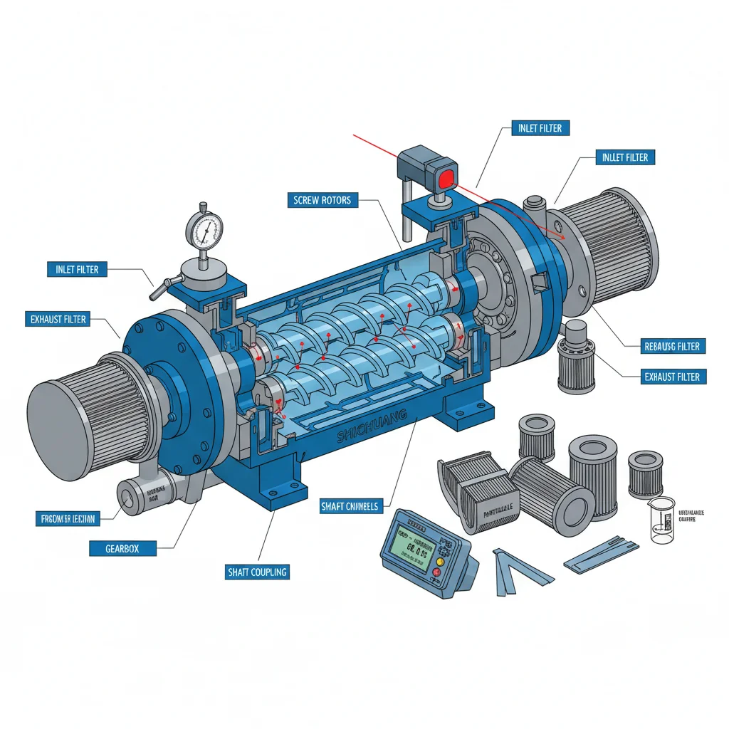 How Should Oil-Free Screw Pumps Be Serviced? – Oil-Free Screw Vacuum Pump Diagram How Should Oil-Free Screw Pumps Be Serviced?