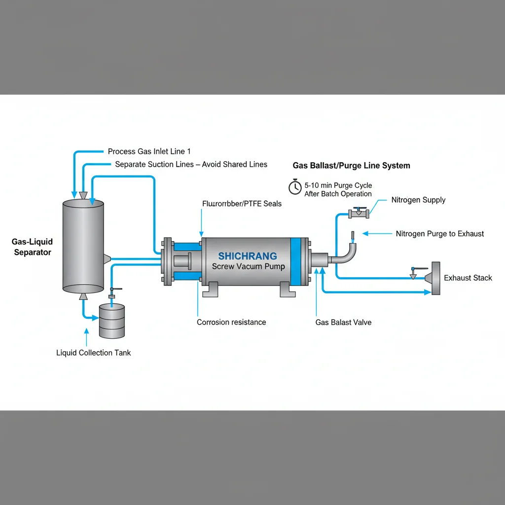 How to Protect Pumps from Process Gases? – Oil-Free Screw Vacuum Pump Diagram How to Protect Pumps from Process Gases?